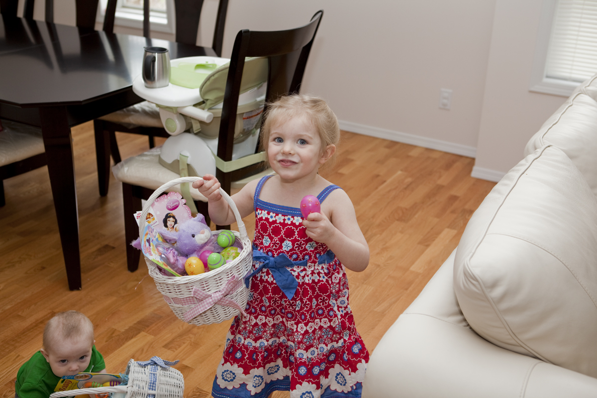Maddi showing off her basket
