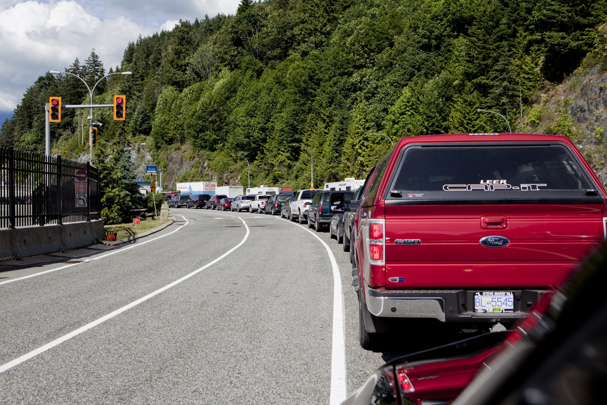 Waiting in line at the Horseshoe Bay ferry terminal
