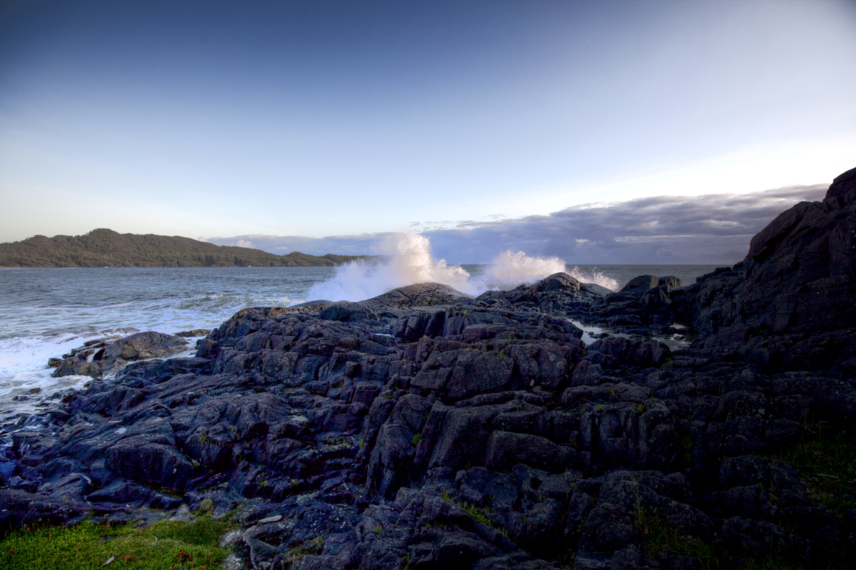 Crashing waves
