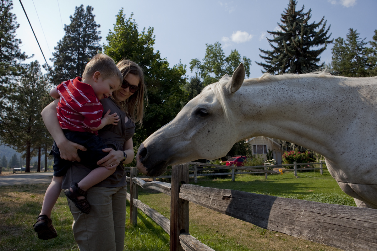 Mommy, James and White Horse
