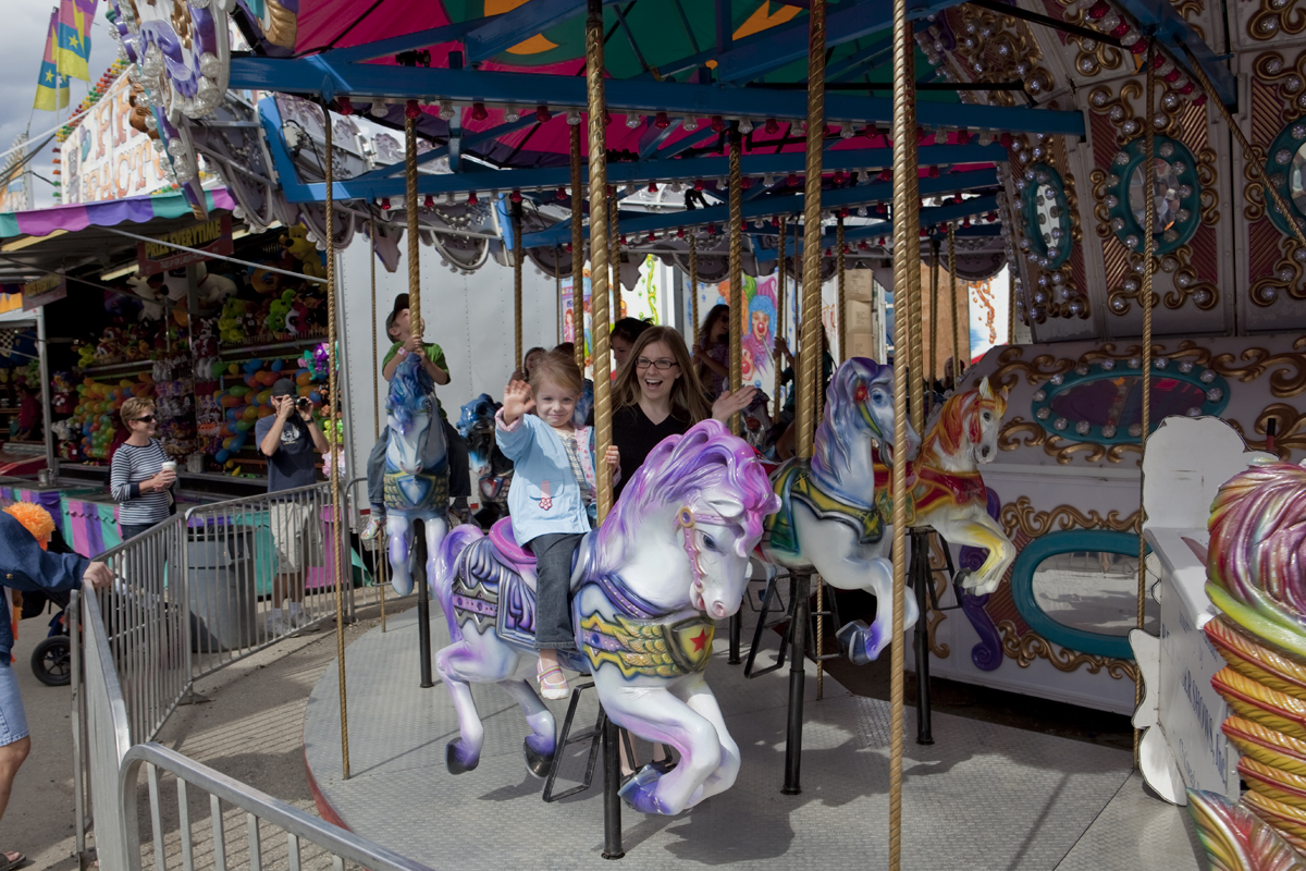 Maddux on the carousel
