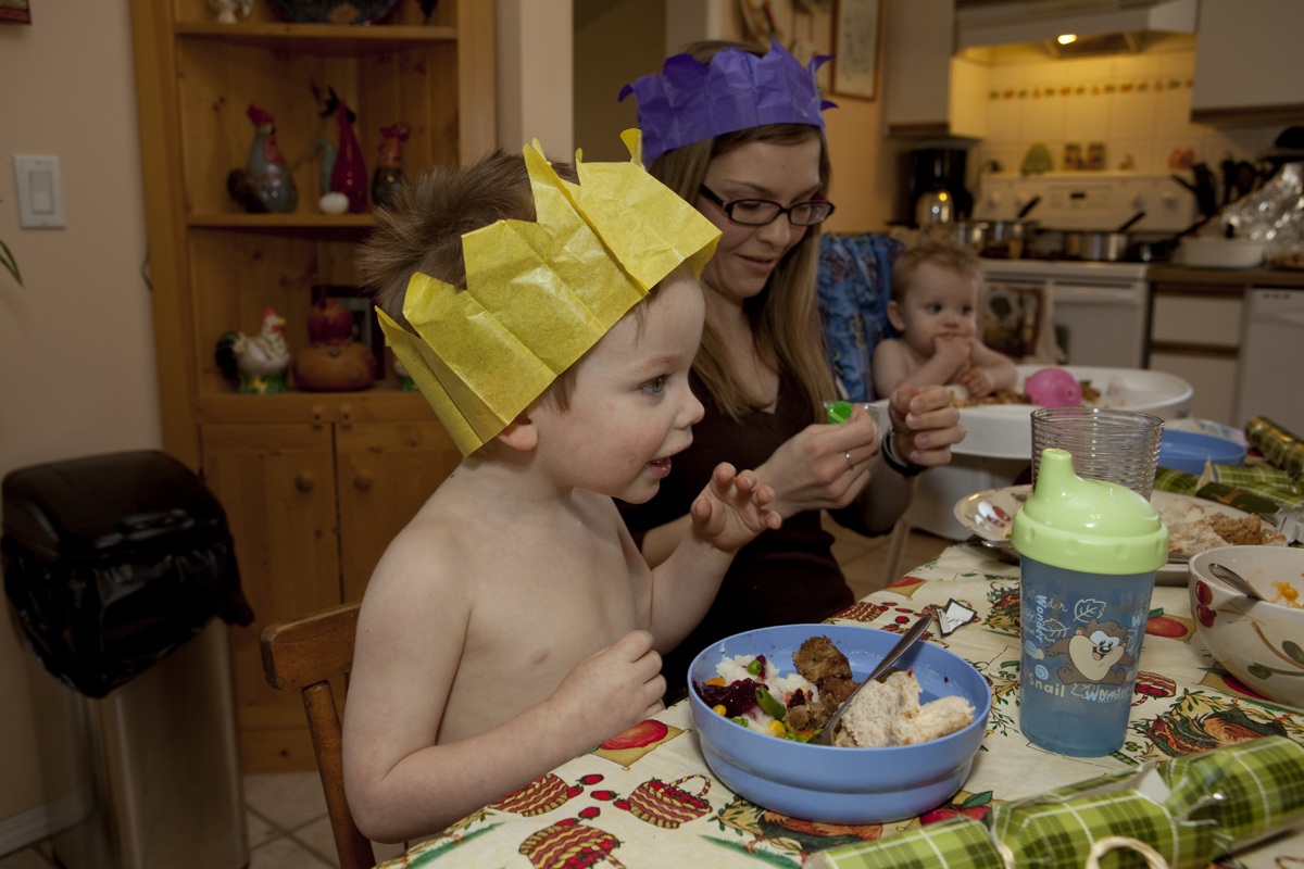 James managed to get his poorly-fitted crown on his head all by himself
