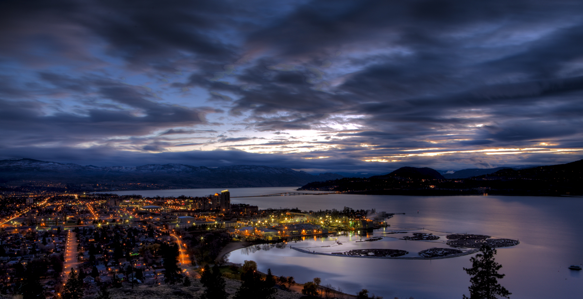 Kelowna at dusk
