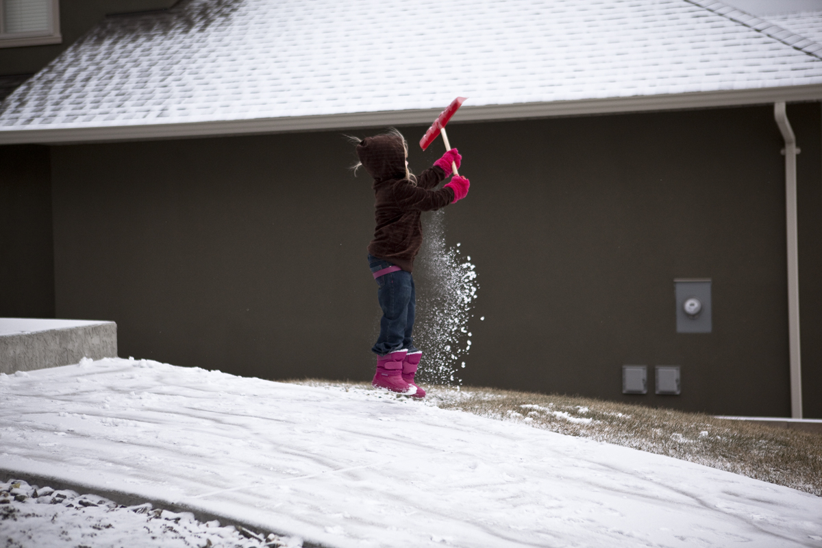 Shoveling snow
