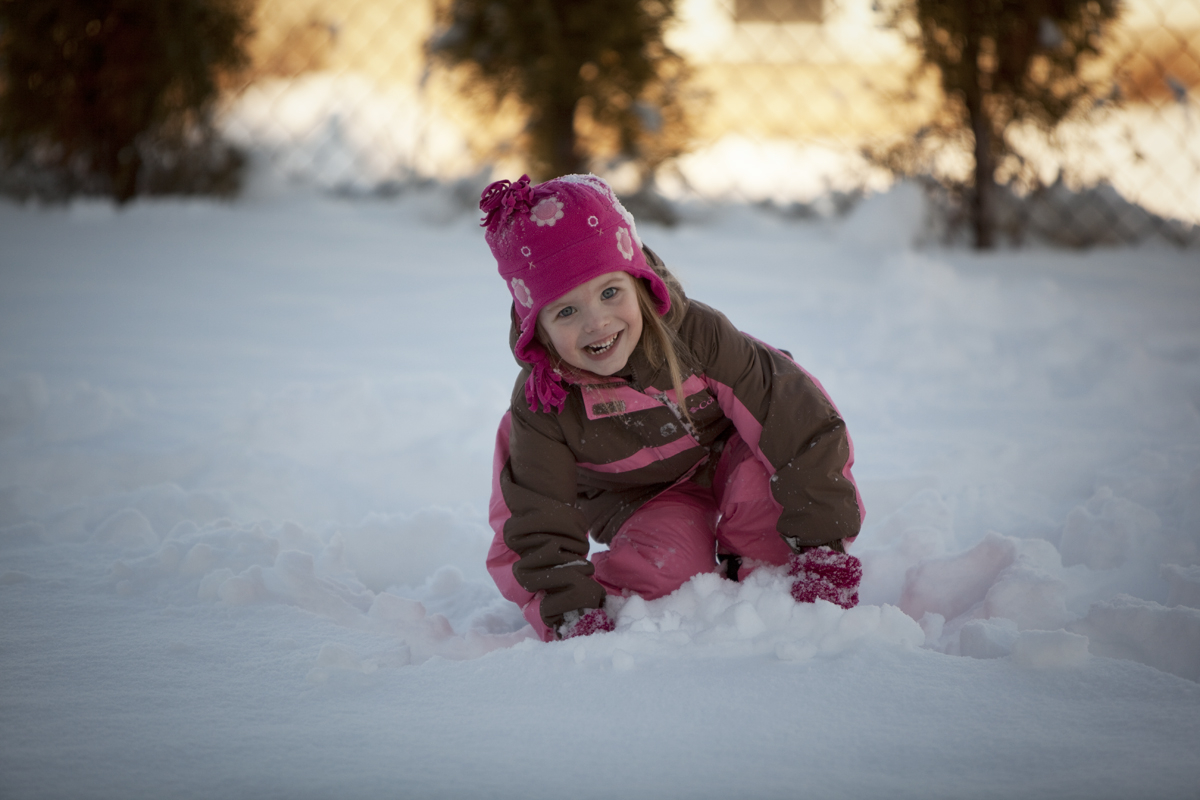 Maddux enjoying the snow much more than her brothers did
Keywords: Maddux