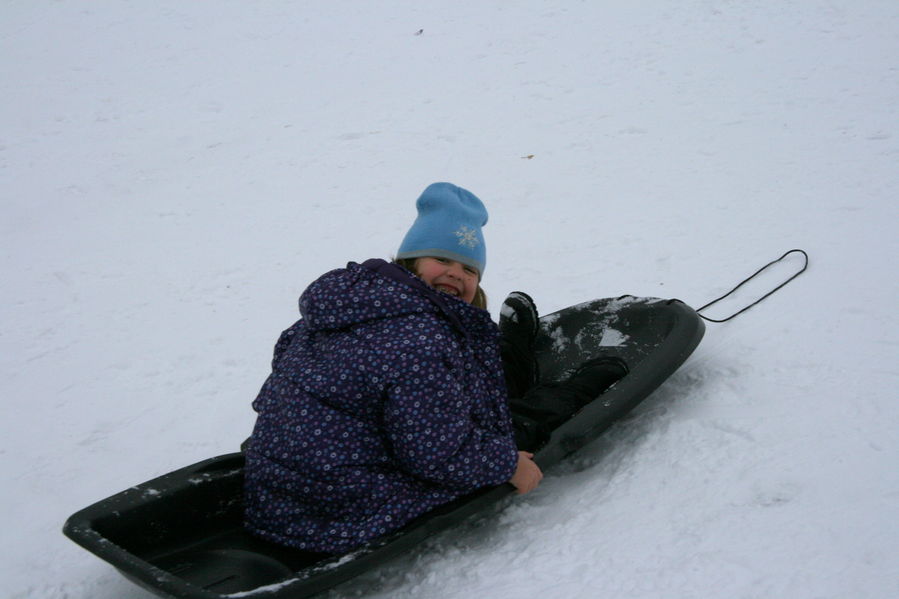 Sledding on Christmas Day
