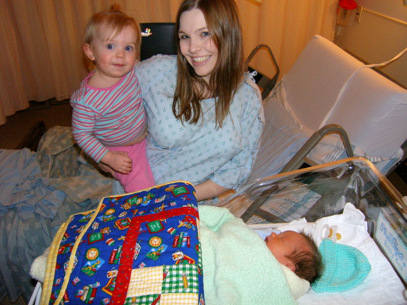 First picture of Mommy and her two babes all together
